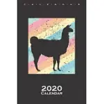 RETRO LLAMA SHADOW CALENDAR 2020: LAMA AND ALPACA LOVERS AND FRIENDS