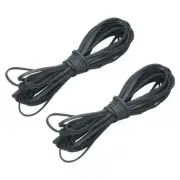2 Pcs Flat Suede Leather Cord, 5.5 Yards 2.6mm Craft Braid String, Gray