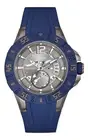 GUESS W0034G6 Men's Watch Magnum - Smooth Silicone Band Blue