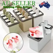 4Cells Ice Cream Mold Icy Pole Jelly Mould Frozen Molds Maker Pop Popsicle