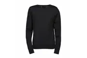 Tee Jays Mens Knitted Crew Neck Sweater (Black) - UTBC3827
