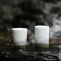 在飛比找樂天市場購物網優惠-山水間遠山景德鎮陶瓷杯水杯女男杯子家用簡約中國風創意情侶對杯