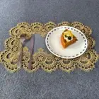 2Pcs Light luxury Lace Mesh Placemat Universal Dining Table Mat Coffee