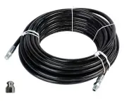 Schieffer 1/4" x 50' 4400 PSI Thermoplastic Sewer Jetter Hose & 8.0 Nozzle