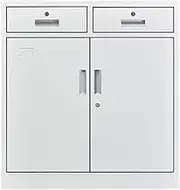 Metal 2 Drawer File Cabinet with Lock for Office and Home Storage