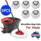 For Vileda Easy Wring Mopping & Clean 5Pcs Microfibre Spin Mop Replacement Heads