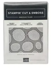 Stampin Up Retired TREE RINGS Hybrid Embossing Folder