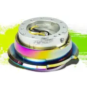 NRG CAR/UTV STEERING WHEEL QUICK RELEASE ADAPTOR GEN 2.8 SILVER+IRIDIUM RING