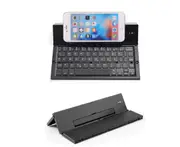 Bluetooth Folding Keyboard 3 System Universal Mobile Phone Tablet Aluminum Folding Wireless Keyboard-Black