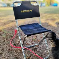在飛比找momo購物網優惠-【May shop】戶外登山折疊椅野營燒烤鋁合金靠背椅子便攜