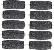 10pcs Foot Grinder Replacement Head Feet Pedicure Accessory Roller Heads for Foot File Dead Skin Removing Tools Professional Foot Grinder Accessories Foot Remover Frosted Black