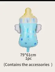 Bottle Shape Foil Balloon 31. 1"L x 24"W "Baby Boy" 1pc. (U)