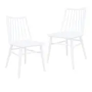 Riviera Solid Oak Dining Chair - Set of 2 - White