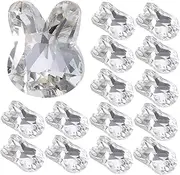 FOYTOKI 20pcs Rabbit Nail Charms Cute Rhinestone Nail Decor Accessories for Women Adorable Multi Shaped Gems for Manicure Crafts