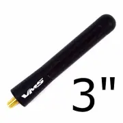 BLACK CARBON FIBER ALUMINUM SHORT STUBBY ANTENNA 3" FOR 79-14 BLACK FORD MUSTANG