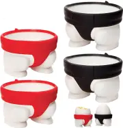 4 Piece Egg Cup Silica Gel Egg Cup Sumo Egg Cup Set Child Egg Cup, 6 * 5.5 * 4cm
