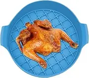 Air Fryer Silicone Baking Tray, Heat-Resistant Air Fryer Basket Liner Air Fryer Insert, Washable Air Fryer Accessories Air Fryer Silicone Basket for Cakes Bread Pizza Cookies