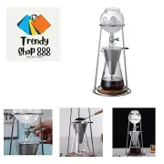 Iced Coffee Cold Brew Drip Coffee Maker Stainless Steal, 400mL, Borosilicate ...