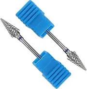 HAKIDZEL Professional Nail Care Kit 2pcs Tungsten Steel Nail File Drill Bits Cuticle Drill Pedicure Tools