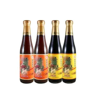 【瑞春醬油】平安醬黑豆醬油X2+黑豆油膏X2(420ml/瓶)