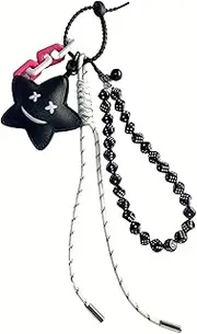 [QTKJ] Star Keychain, Bag Charm, Hand-Woven Nylon Rope Cute Key Chain, Aesthetic Keychain, Bag Accessories Charms for Handbag Backpack, Colorful