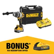 DeWALT 18V XR Premium 3 Speed Hammer Drill Driver 8.0Ah Kit DCD1007WW1T-XE