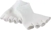 Healeved Women's Socks Seamless Five Toe Socks Gel Heelless White Cotton Low Size