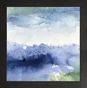 Frame Company Watson Range Midnight at The Lake II by Mike Schick, Photo Frame - 10 x 10 Inches, Black