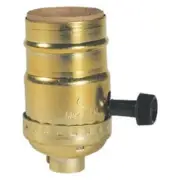 (24)-Westinghouse Turn-Knob Medium Base Brass Lamp Socket 70421