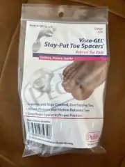 PediFix Visco-Gel Stay-Put Toe Spacers. Large. Package of 4