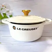 Le Creuset Cocotte Ronde 18cm 7in Round Dutch Oven Cotton White Japan Enamel Pot