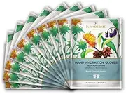 LuxaDerme Moisturizing Gloves for Dry Hands - 15ml Safflower & Shea Butter Hydrating Hand Mask - Rejuvenate Dull & Cracked Skin - Skincare Gift Set (Pack of 10)