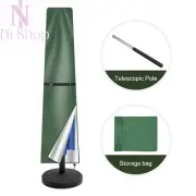 Waterproof Parasol Cover Umbrella Protector with Zipper Outdoor Sunshade Cover