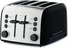 Russell Hobbs RHT94BLK, Brooklyn Toaster 4 Slice, Extra Wide Toasting Slots, Hig