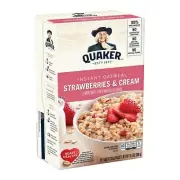 Quaker Instant Oatmeal Hot Cereal Strawberries & Cream