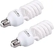 Mellisso 2X Compact E27 220V 5500K 45W Photo Studio Bulb Video Photography Daylight Light Lamp White