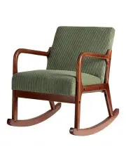 [Artiss] Rocking Armchair Corduroy in Green