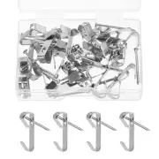 40 Pcs Picture Hangers, 20lb Picture Hooks(20 Hangers + 20 Nails), Silver