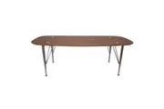6IXTY2 Scandinavian Wooden Coffee Table - Metal Legs - Walnut Satin