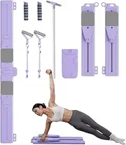 Pilates Reformer,Multifunctional Foldable Ab Exerciser | Strength Training Equipment for Balance Training Muscle Building Core Home Gym