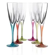Elegant and Modern Crystal Glassware for Hosting Parties and Events - Set of 6