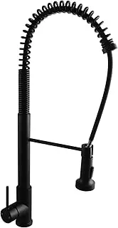 ACA International WELS Kitchen Mixer Tap 63cm Large Laundry Sink Bar Faucet Mixer Taps 2-Mode Spray Swivel Pull Out Kitchen Taps Premium Solid Brass Kitchen Tap(Matte Black)