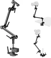 20.4"/52cm Magic Arm Mounting Kit - Super Clamp, 1/4" Screw Adapter, Overhead Camera Desk Mount Stand for Flash/LED Light/Microphone/Monitor, SmallRig Camera Cage, Max Load: 6.61lbs/3kg