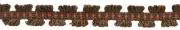 Orange, Dark Brown 7/8" Gimp Braid [12 Yards]