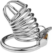 SM Sex Toys Chastity Device Flat Chastity Cage Inverted Chastity Cage Male Cage Chastity Device Beginner Device Penis Ring to Prevent Erection Bondage for Men