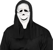 Fun World Officially Licensed Scary Movie “Stoned Face” Mask Costume Accessory, Black, Standard
