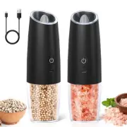 Gravity Electric Salt and Pepper Grinder Set Salt Grinder Pepper Mill Automat...