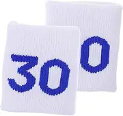 1 Pair Basketball Wristband Arm Running Football Outdoor Sweat Band Support Event Phone Wristbands Sports Bracelets Play Hat Headband Wrist Elastic Strap White Polyester