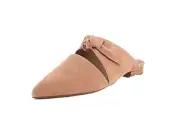 Chase & Chloe Fione Campbell Flat Jeffrey Slide Pointed Toe Charlin Mules Shoes