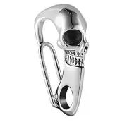 Retro Skeleton Keychain Stainless Skull Quirky Carabiner Clip Man